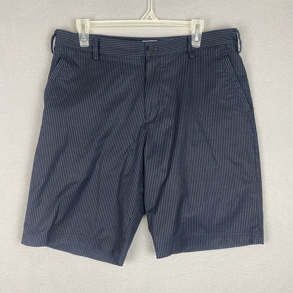 Adidas Golf Shorts Mens 34 Black Pockets Athletic Wear Climalite Outdoor Striped
